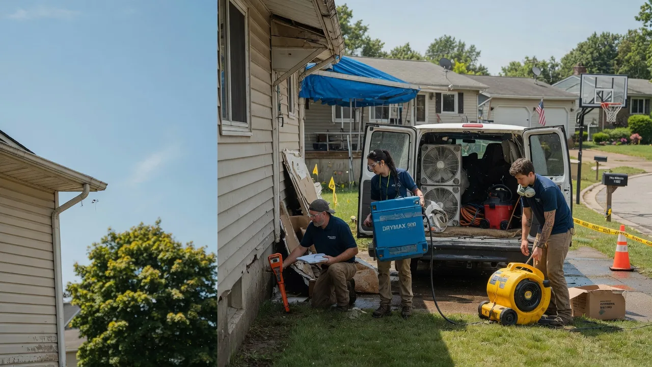 Ceiling Leak Cleanup in Deerfield, MI near me